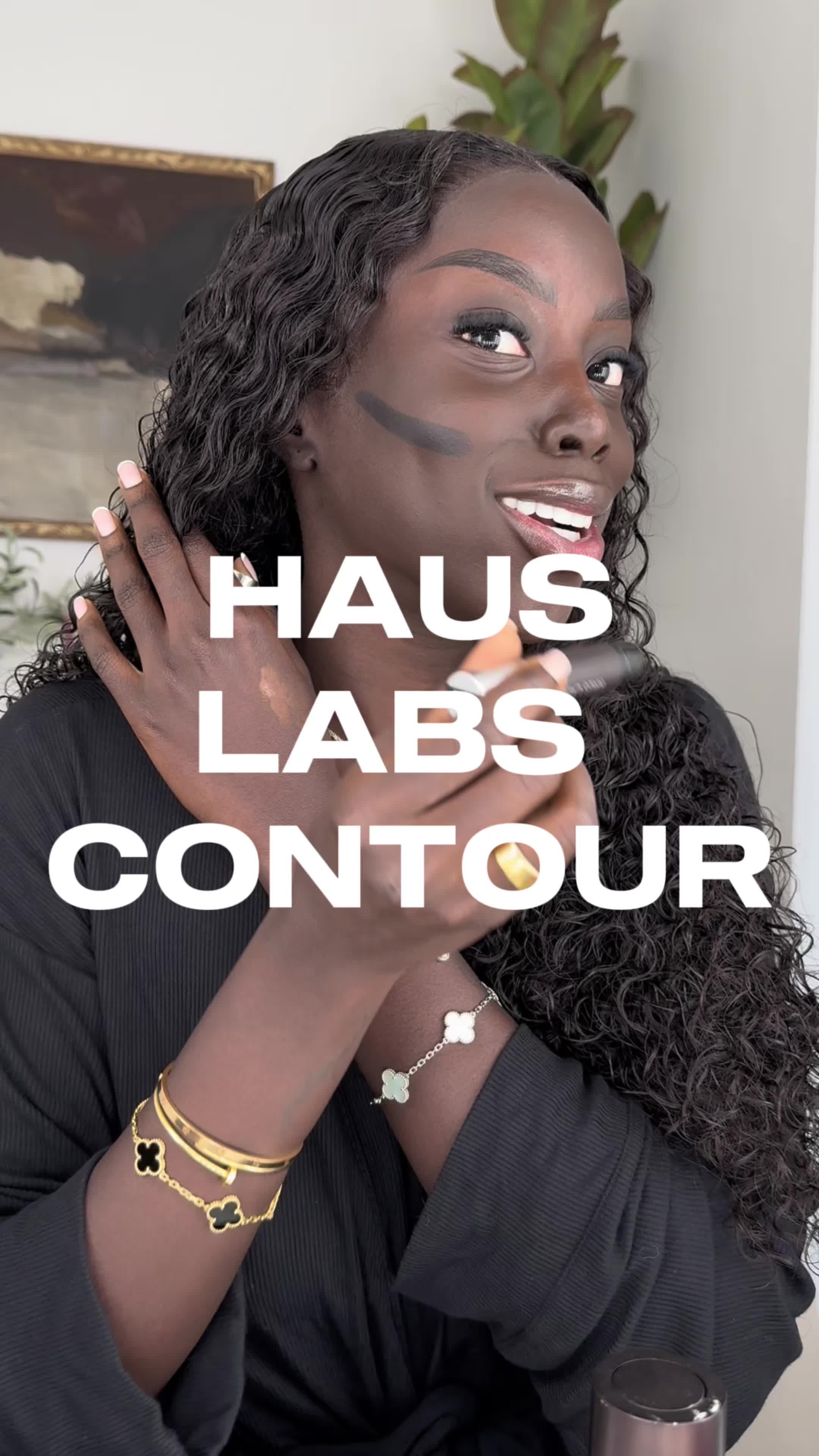 TikTok post by @golloria for Haus Labs. Caption reads: THIS is a contour launch, GAGA!!! @Haus Labs by....