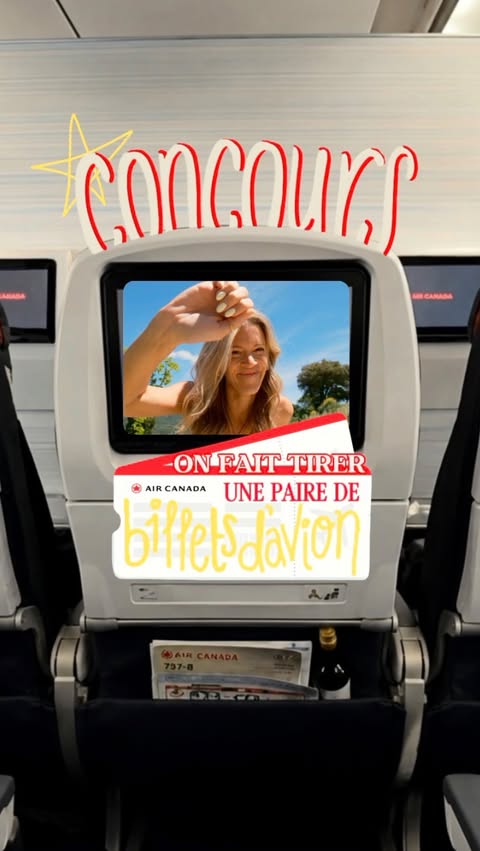 Instagram post by @catherinepeachh for Air Canada. Caption reads: [...] tout simplement pas : @AirCanada & moi....