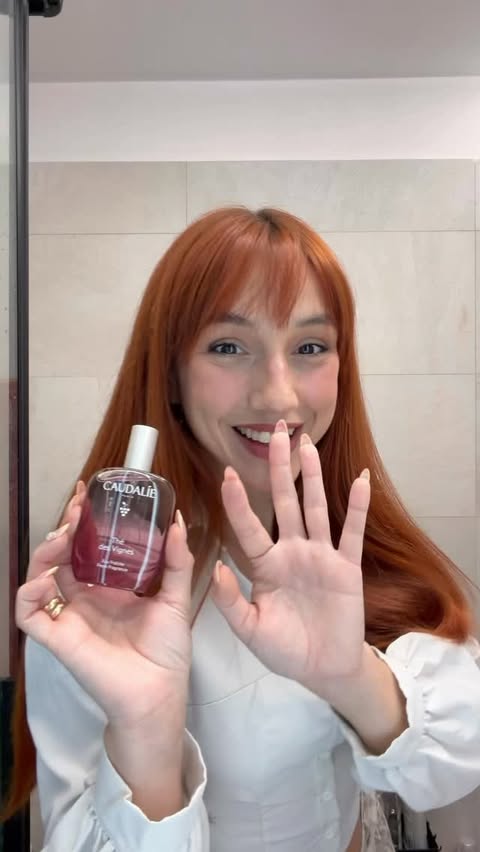 Instagram post by @mariannagrfld for Caudalie. Caption reads: [...] Εάν έχεις τα 4 αρώματα της @caudalie δεν θα....