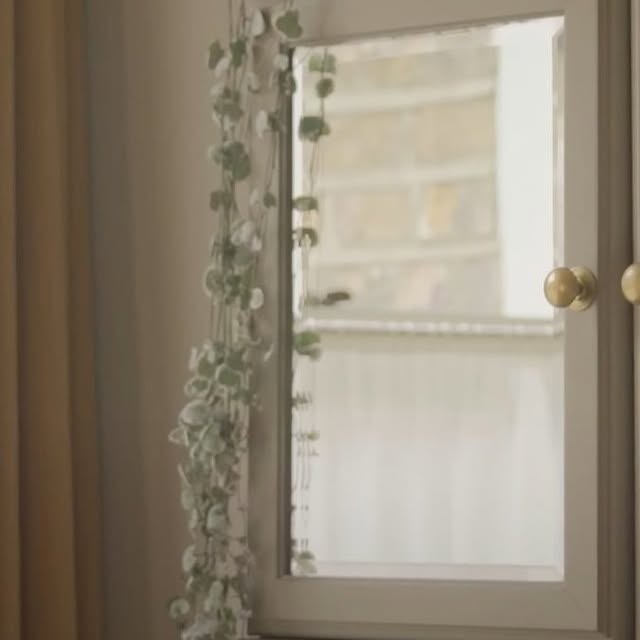 Instagram post by @doingupdenbigh for House Beautiful. Caption reads: A peaceful palette, smart storage and beautifully....