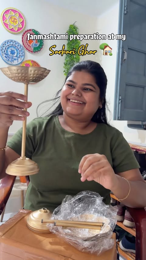 Instagram post by @sarkari_awas_stories for Alps Goodness. Caption reads: Janmashtmi preparation in my Sarkari Ghar 🏡 Have....
