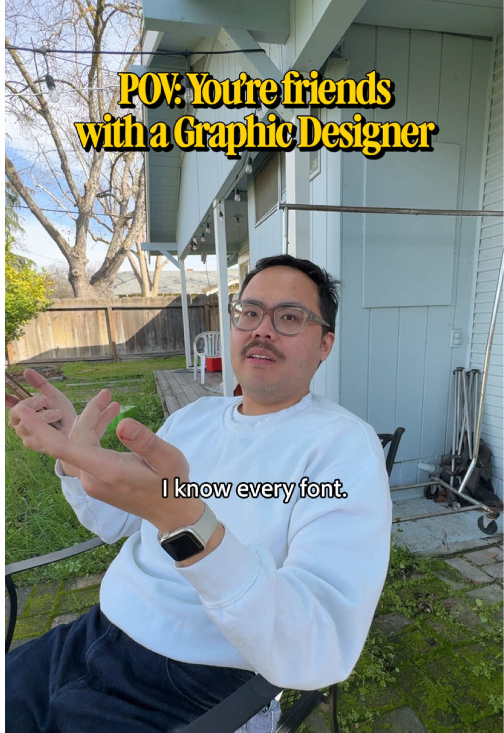 TikTok post by @oversettext for Adobe Design. Caption reads: If you don’t have a graphic designer friend, new....