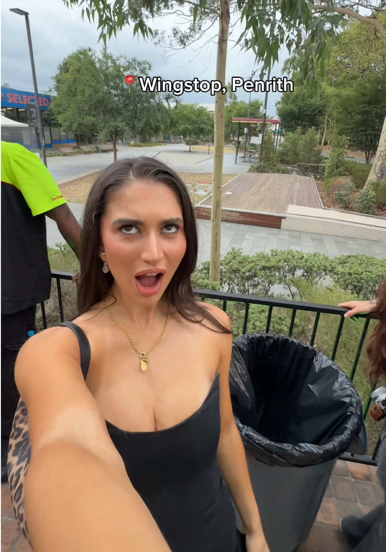 TikTok post by @georgia.murrayyyy for Wingstop. Caption reads: Wingstop is in the west! Come with me to try [...].