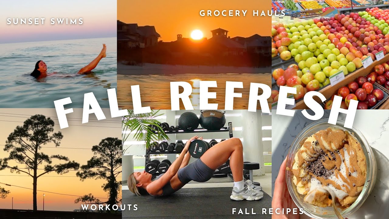 YouTube post by @brynleyjoyner for Honey Swim. Caption reads: Autumn Re-Fresh: sunrise swims, fall recipes,....