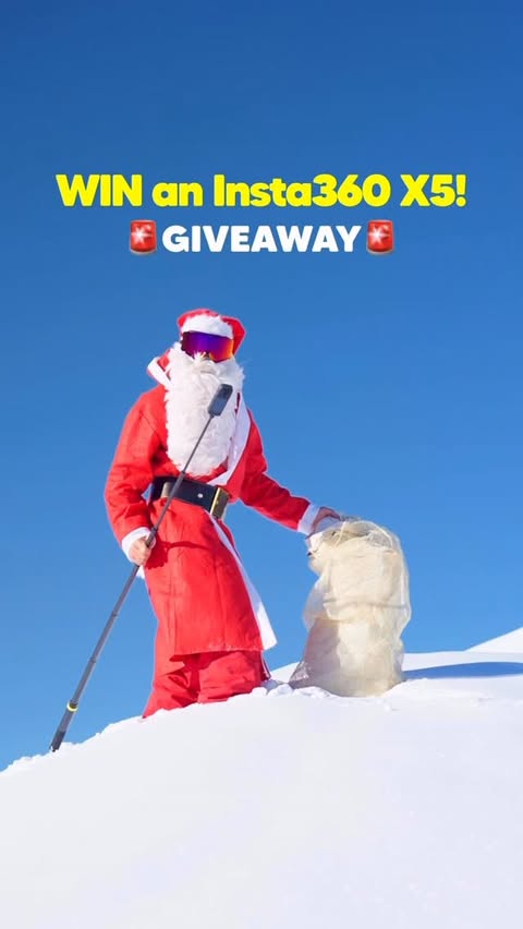 Instagram post by @pabsvisions for Insta360. Caption reads: 📣 Insta360 X5 GIVEAWAY

Big news! I’ve teamed up....