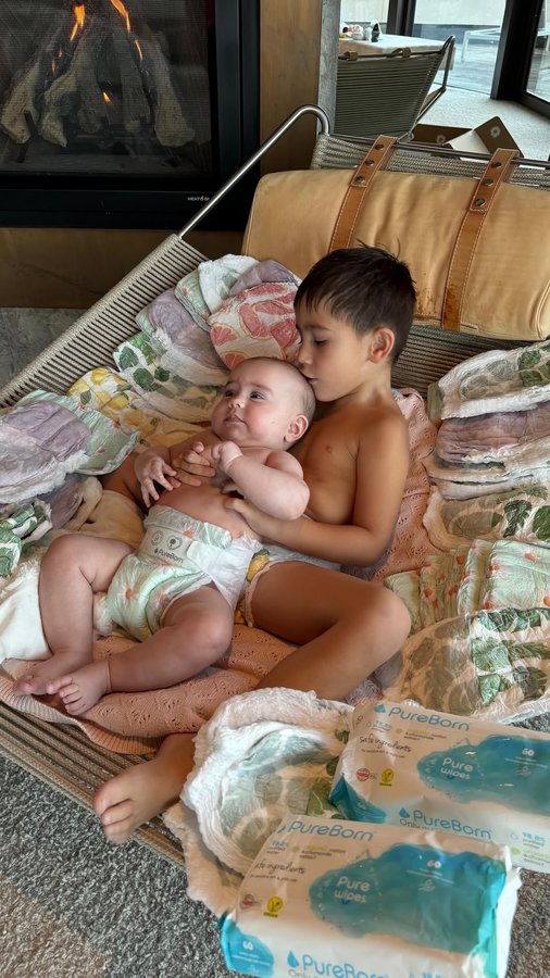 Instagram post by @kellymariemackinnon for Pureborn. Caption reads: @purebornfamily was created to support little....