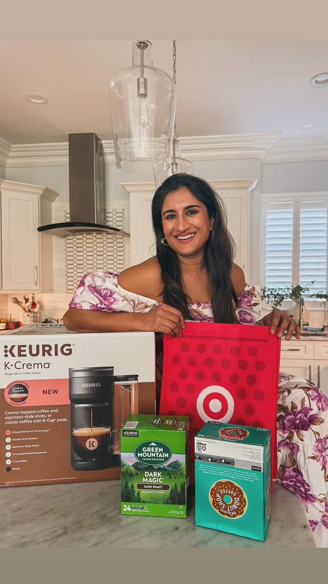 Instagram post by @mariumhosein for Keurig. Caption reads: #Ad My new coffee maker is a game-changer—the....