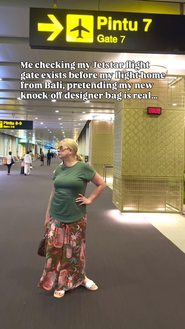 Instagram post by @letsgomum for Jetstar NZ. Caption reads: Not the full gate of people for the flight before....