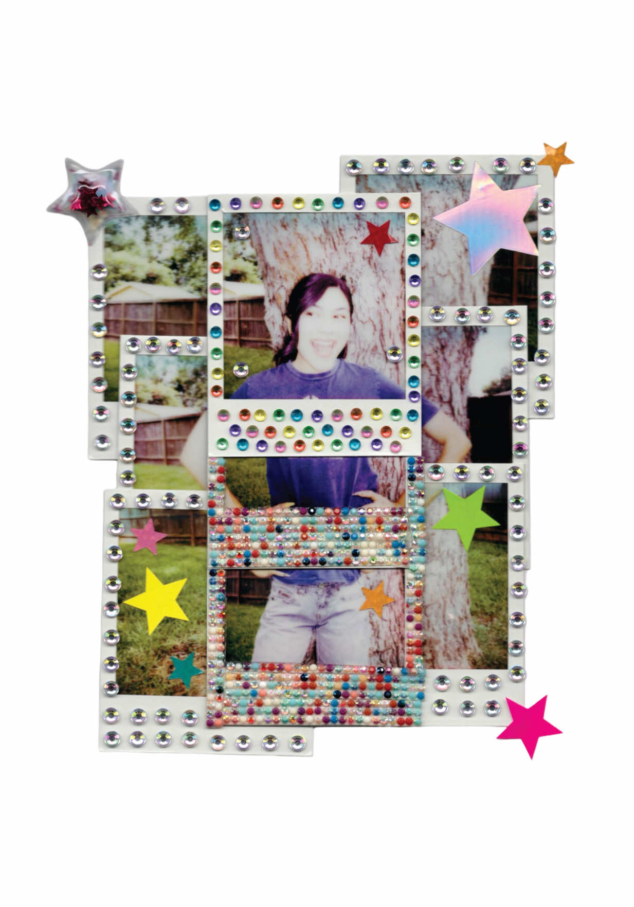 TikTok post by @fridadrodriguez for Polaroid. Caption reads: [...] a mixed media spread with my @Polaroid Go....