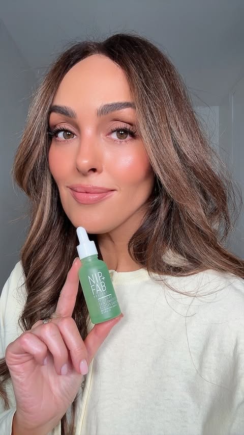 Instagram post by @alexsteinherr for NIP+FAB. Caption reads: Most skincare focuses on correcting visible change....