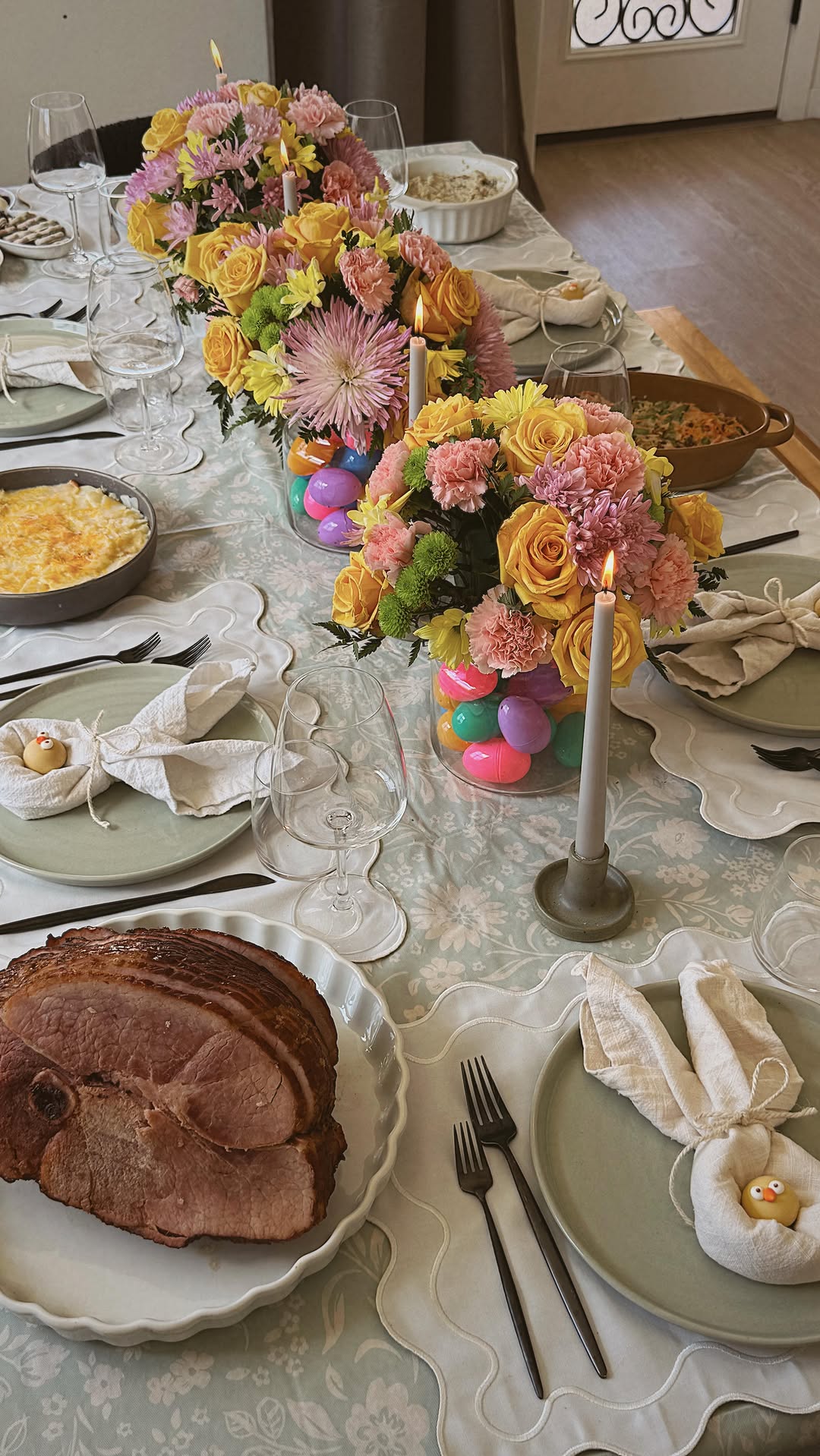 Instagram post by @beingsummershores for Harry & David. Caption reads: 3 Ways to Elevate Your Easter Brunch with....