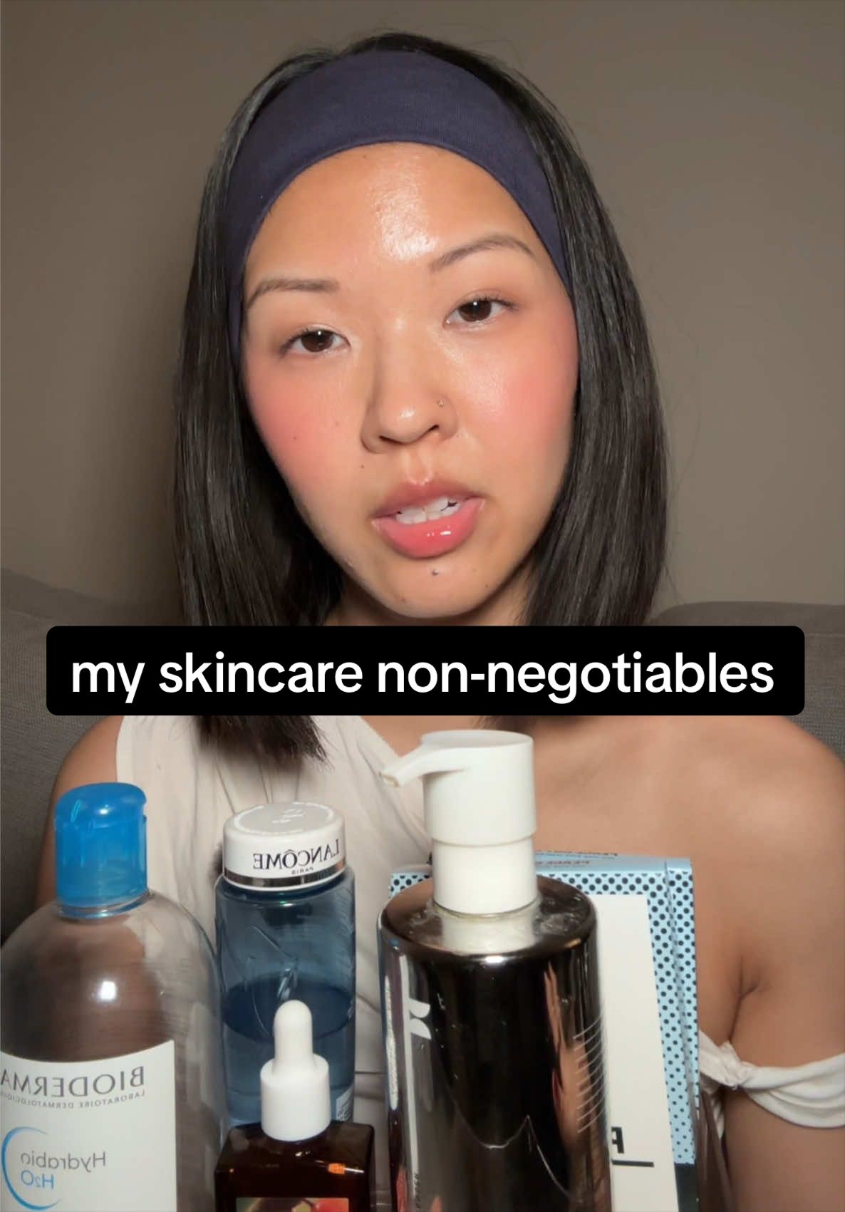 TikTok post by @tchaoskin for BIODERMA USA. Caption reads: [...] Boosting Vitamin C Serum (AD) — @BIODERMA....