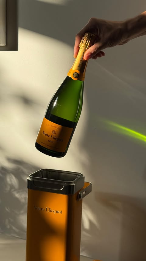 Instagram post by @tejasbleu for Veuve Clicquot. Caption reads: [...] moment elevated by a bottle of....