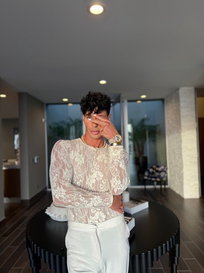 Instagram post by @anthonyfabisme for ZIMMERMANN. Caption reads: Spending the day holding this architectural....