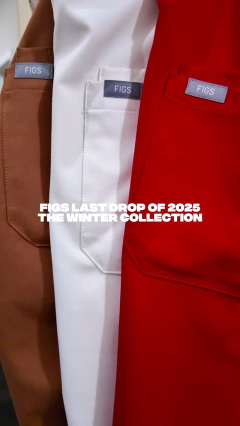 Instagram post by @jays__days for FIGS. Caption reads: Watch me try on FIGS’ last drop of the year!....