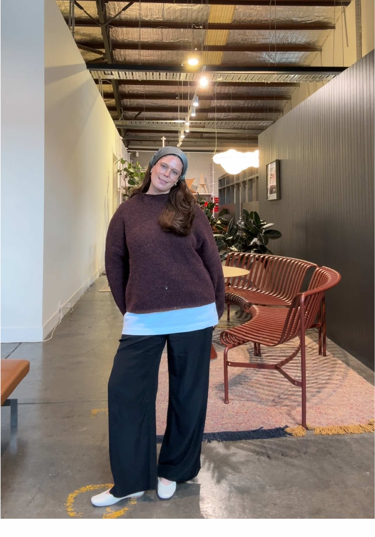 TikTok post by @ismoultrie for Assembly Label. Caption reads: [...] most perfect knit!! AND THIS COLOUR!....