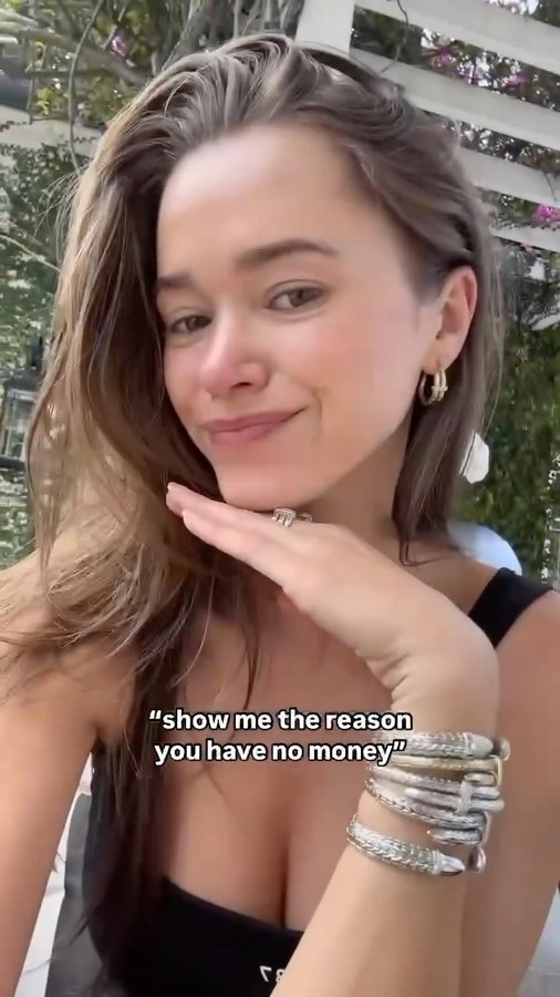 Instagram post by @valerialipovetsky for John Hardy. Caption reads: Just doing my part for the economy ✨....