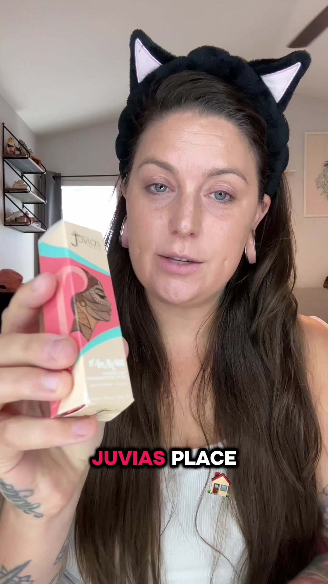 TikTok post by @kristinadoesmuah for BK Beauty. Caption reads: [...] #skintint #foundationstick #bkbeautybrushes....