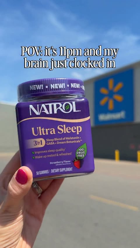 Instagram post by @whoawaitwalmart for Natrol. Caption reads: [...] to coexist peacefully? #ad😵‍💫🙋‍♀️ Natrol....