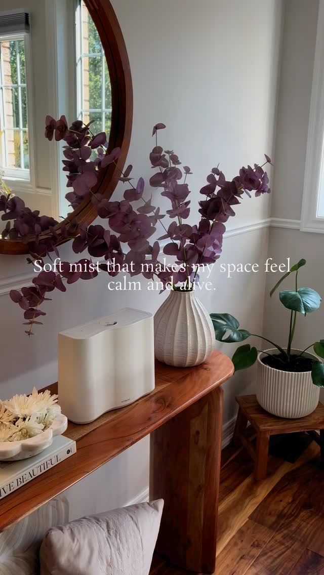 Instagram post by @shimadreamhome for Vitruvi. Caption reads: [...] 🌿 The Cloud Humidifier gifted by @vitruvi....