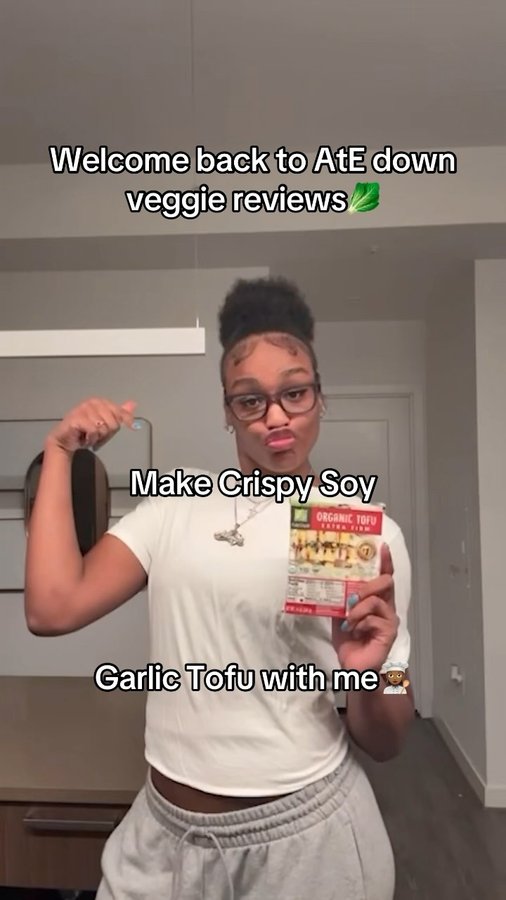 Instagram post by @aaliyahedwards_24 for Nasoya. Caption reads: Get your Tofu on girl! Added this new Crispy Soy....