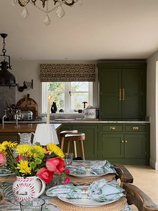 Instagram post by @rocking_the_cotswolds for FARM Rio. Caption reads: [...] @addisonrosshome 2. Spring dressing @farmrio....