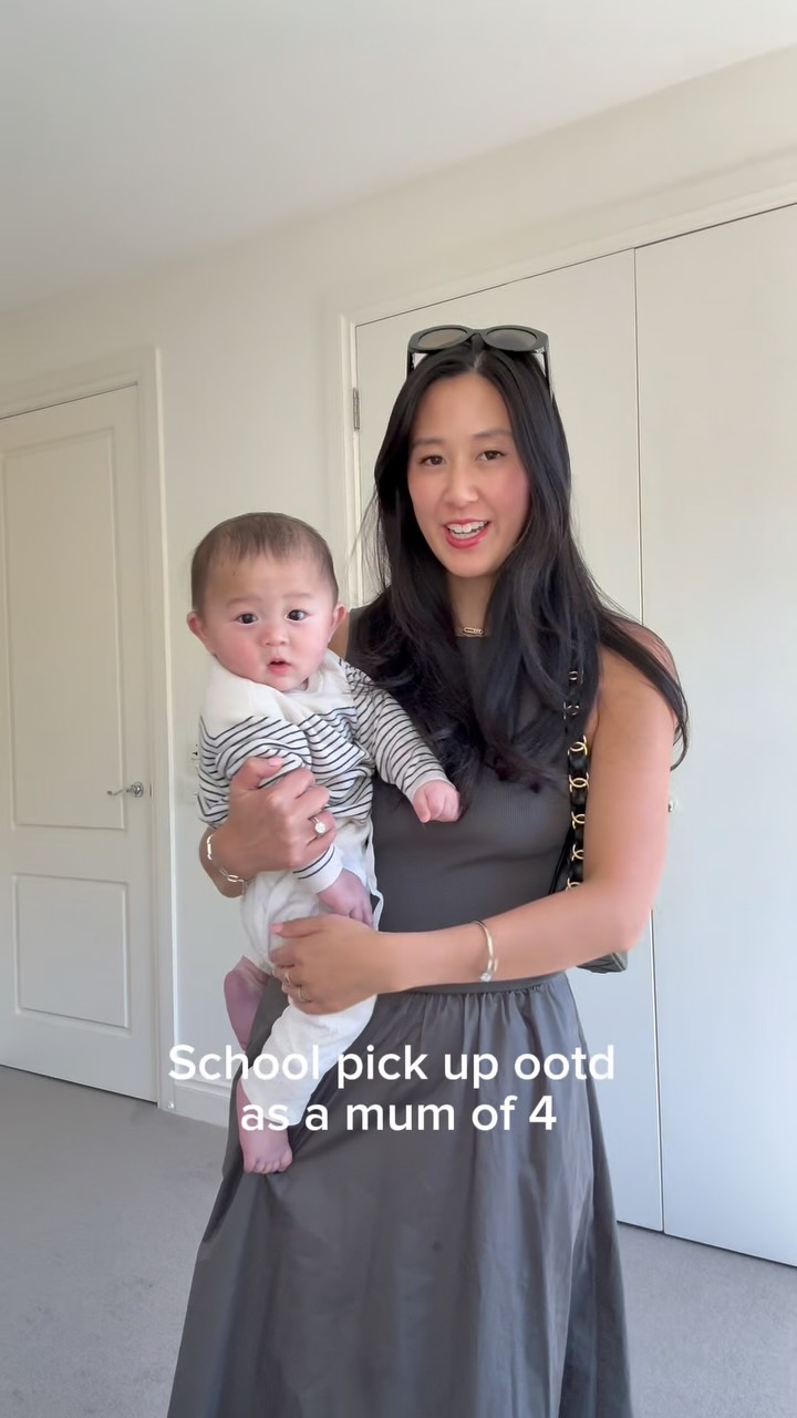 Instagram post by @linglingfung for St. Agni. Caption reads: [...] video with my 7 month old 💙 Loving....