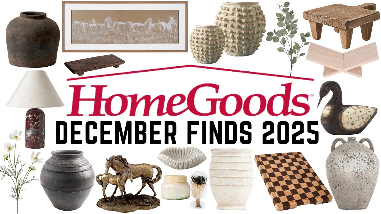 YouTube post by @Hannah_naylor_ for LIKEtoKNOW.it. Caption reads: HOMEGOODS BEST OF MONTH OF DECEMBER || 2025.