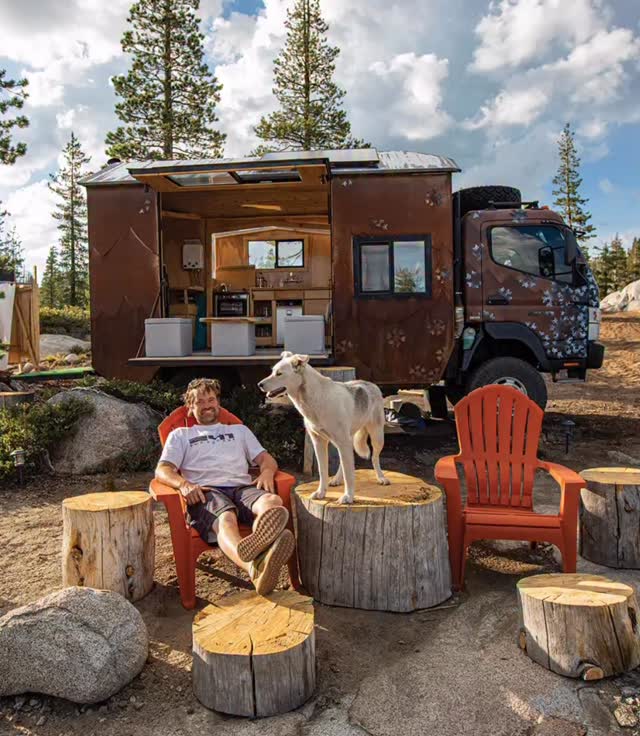 Instagram post by @mikebasich for Nidecker. Caption reads: [...] #fuso #adventurerig #rig @241clothing....