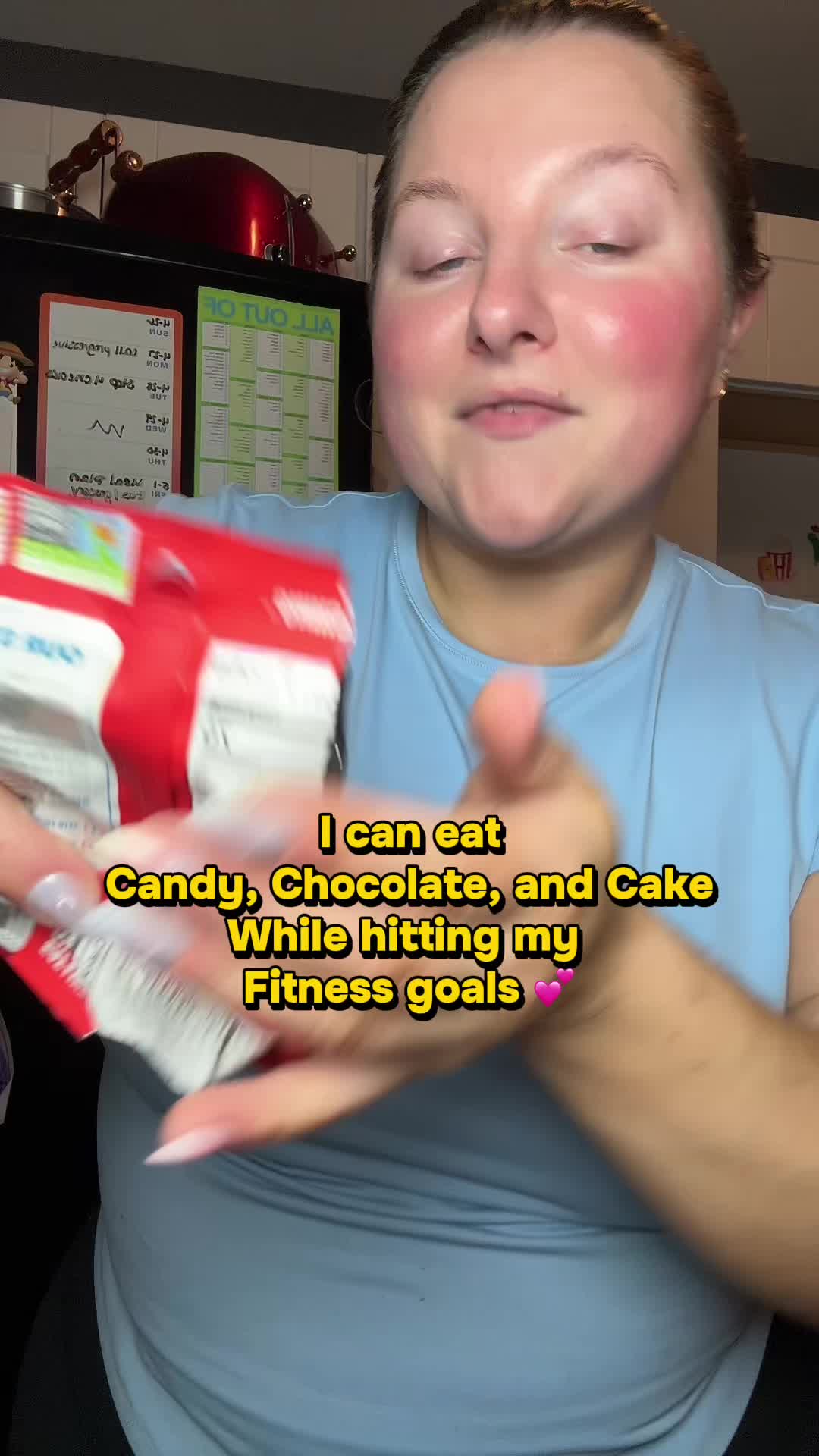 TikTok post by @plussizegymbestie for Bootylicious Muffins. Caption reads: [...] on track and satisfy my cravings....