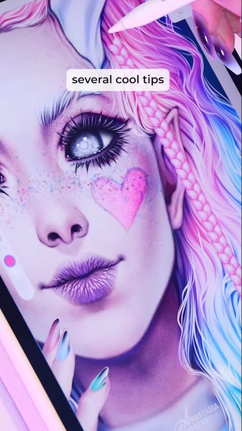 Instagram post by @anastasiadeg for Clip Studio Paint. Caption reads: [...] @clipstudioofficial #sponsored....