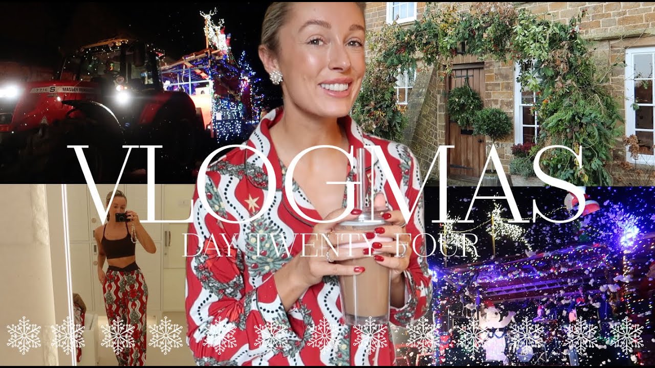 YouTube post by @JosieIrons for Klarna. Caption reads: Christmas Pyjama Day 🎅🏼 Santa Tractor Run 🦌 The....