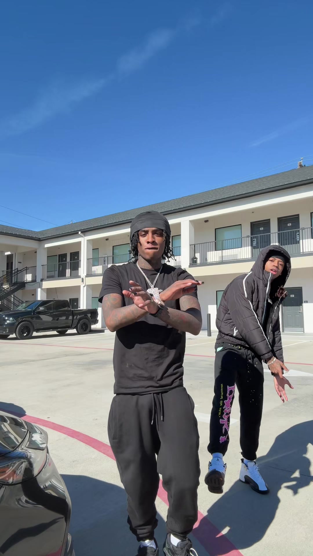 TikTok post by @tjwatkins01 for boohooMAN. Caption reads: [...] morning TikTok 😂🔥 #fyp #viralvideo....