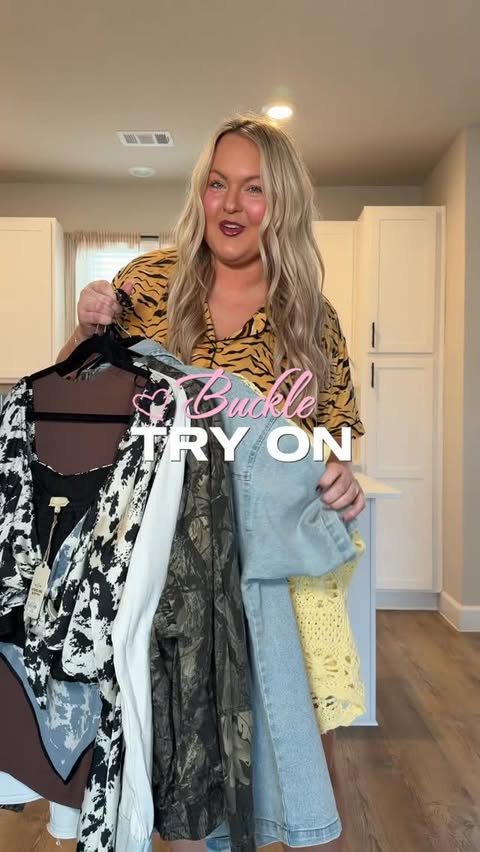 Instagram post by @ashleyyrobo for Buckle. Caption reads: The cutest spring haul from @buckle ! These would....