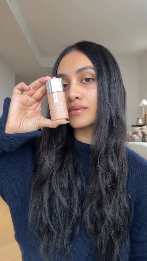 Instagram post by @just.jully for Clinique. Caption reads: This foundation skincare + glow. Winter essential:....