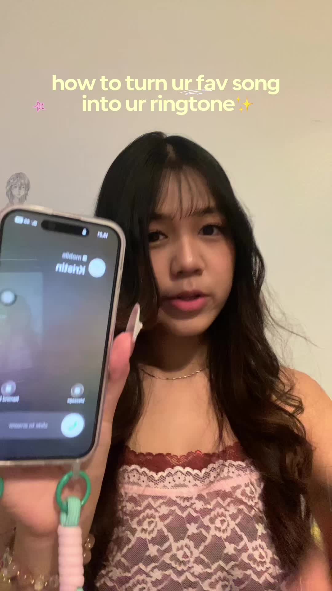 TikTok post by @ashleyliv.co for ClipTone. Caption reads: Ringtone tutorial! @ClipTone #cliptone #ringtone....