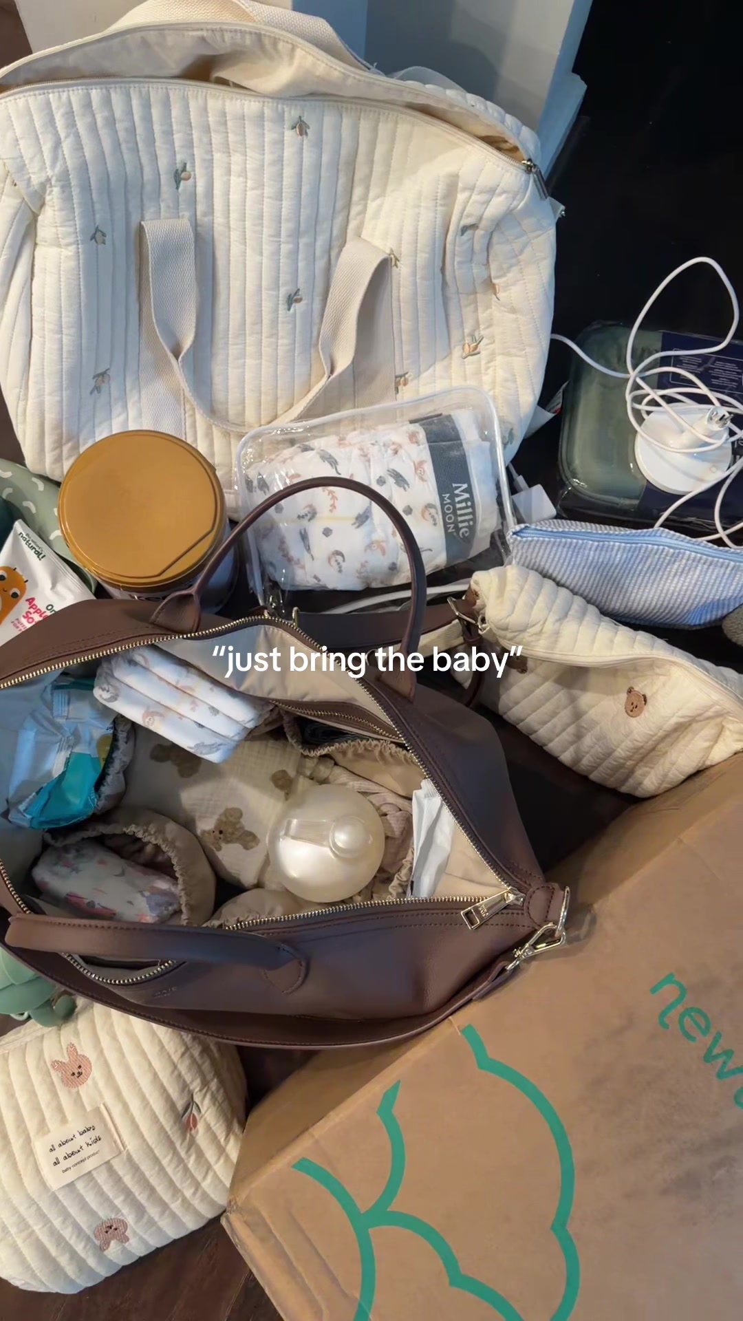 TikTok post by @jersey_girrl for Pampers. Caption reads: all packed up for @Eisha Raja’s annual bday....