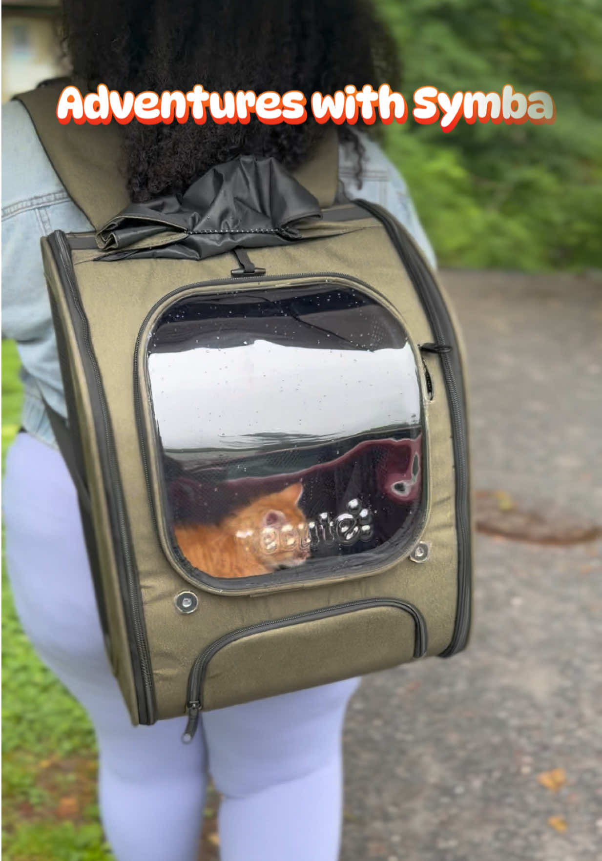 TikTok post by @doitchann for Pecute. Caption reads: [...] Thankful for this cat backpack from @Pecute....