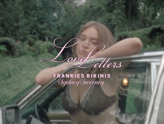 Instagram post by @francescaaiello for Frankies Bikinis. Caption reads: 𝐿𝑜𝓋𝑒 𝐿𝑒𝓉𝓉𝑒𝓇𝓈 𝒷𝓎 𝒮𝓎𝒹𝓃𝑒𝓎....