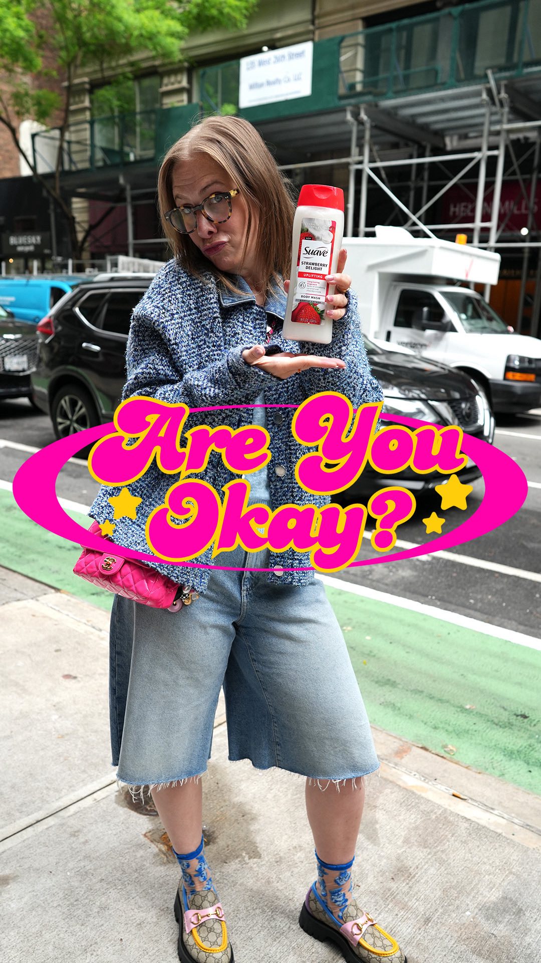 Instagram post by @areyouokayshow for Suave. Caption reads: GIVE ME THE RECIPE!!! smelling expensive for less?....