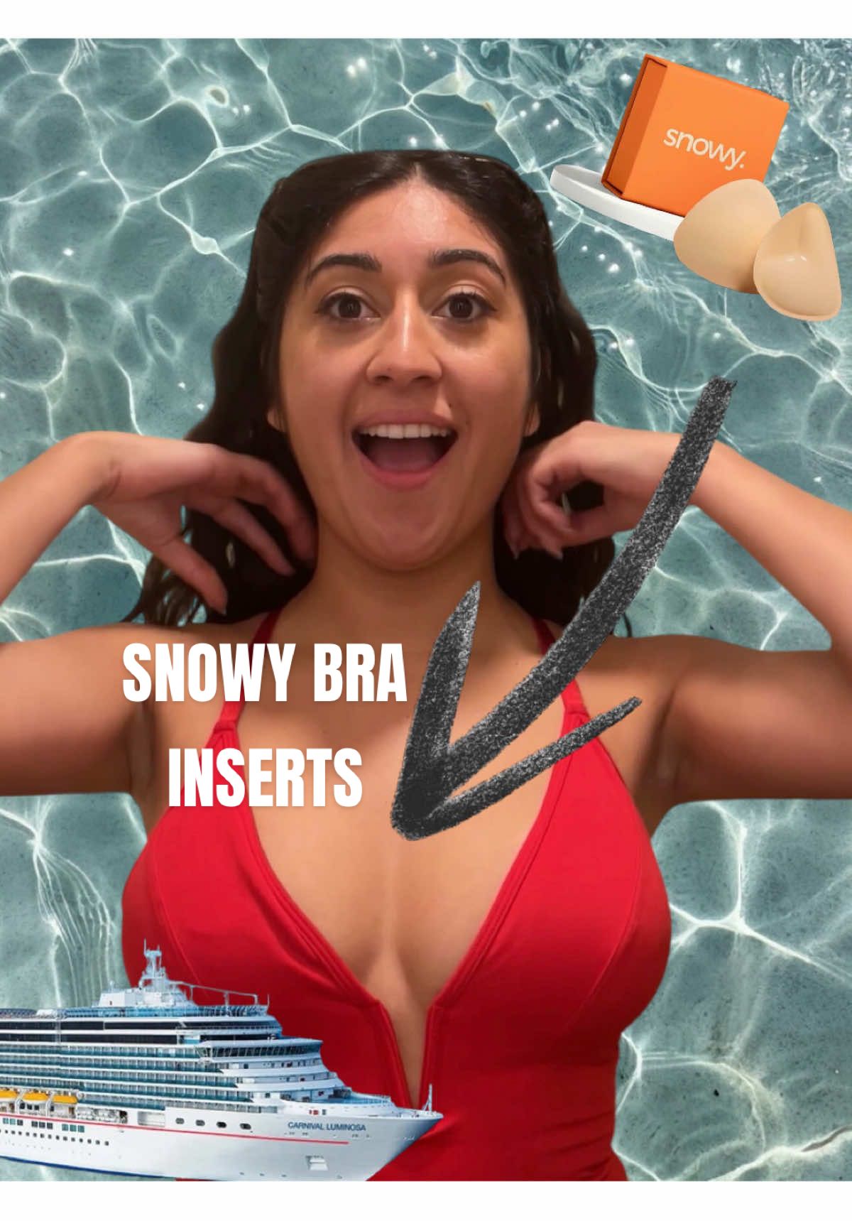 TikTok post by @bananniz for Snowy Care. Caption reads: [...] my secret weapon on vacation 😩🙏🏼😆 @Snowy....