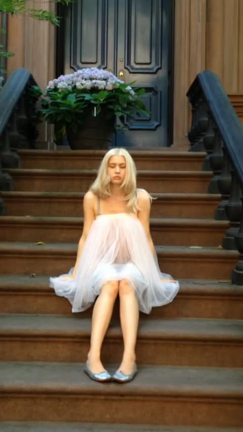 Instagram post by @girlcalledluca for Miu Miu. Caption reads: [...] and romantic self together with the new....