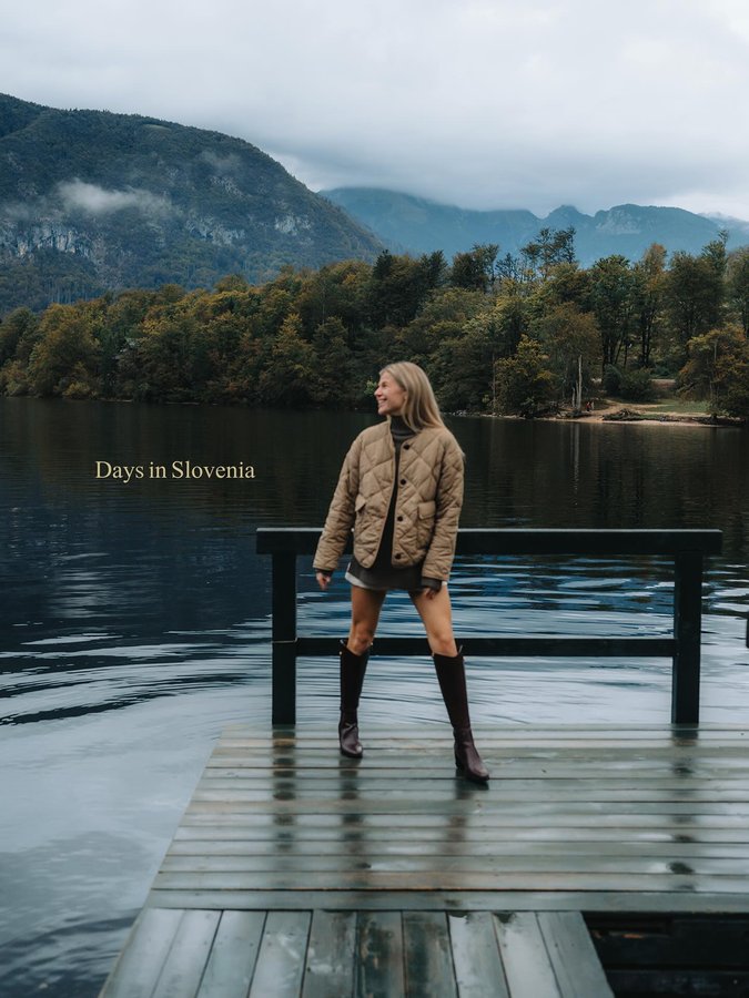 Instagram post by @itij for airBaltic. Caption reads: Slovenia diaries ☺️🏔🤍 Journey with....