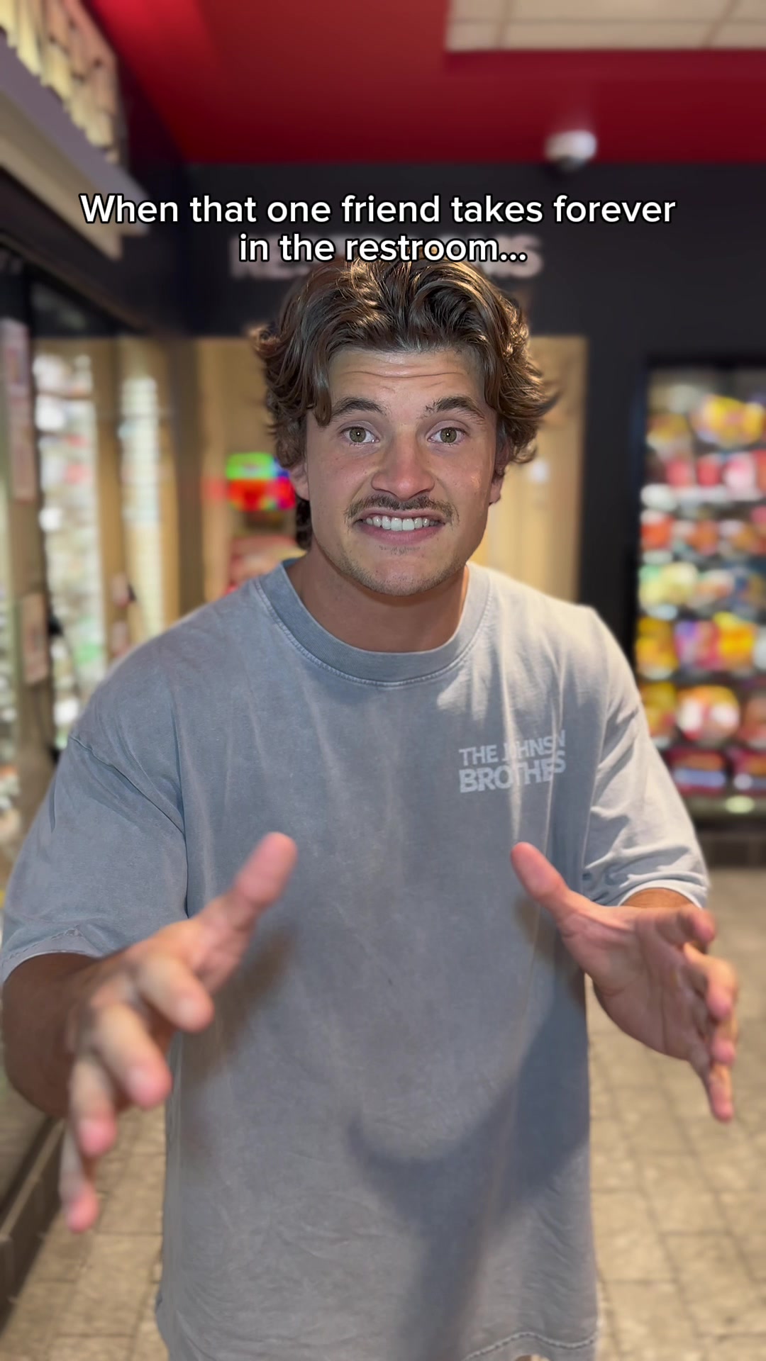 TikTok post by @the.johnsonbrothers for Kwik Trip. Caption reads: We all have that one friend😂 #theboys #viral....