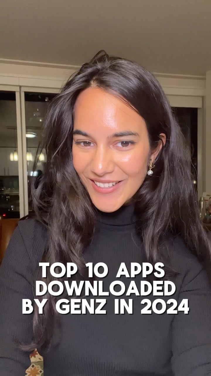 Instagram post by @maitrimangal for TechCrunch. Caption reads: Top 10 Apps Downloaded by GenZ this year! This....