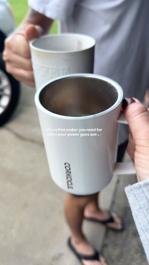 Instagram post by @natalieblairathome for Corkcicle. Caption reads: [...] But not if you are using the @Corkcicle pour....