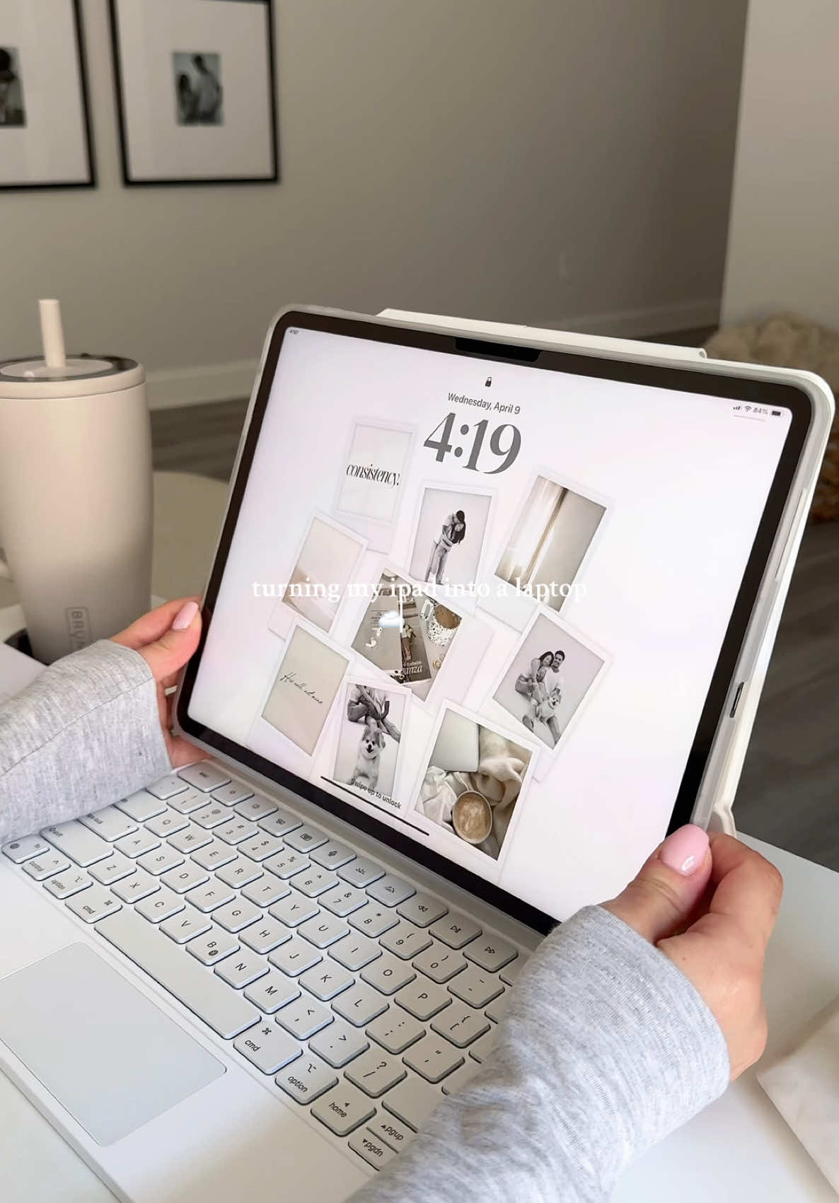 TikTok post by @youkywu for ESR. Caption reads: I love everything about this ipad keyboard! the....