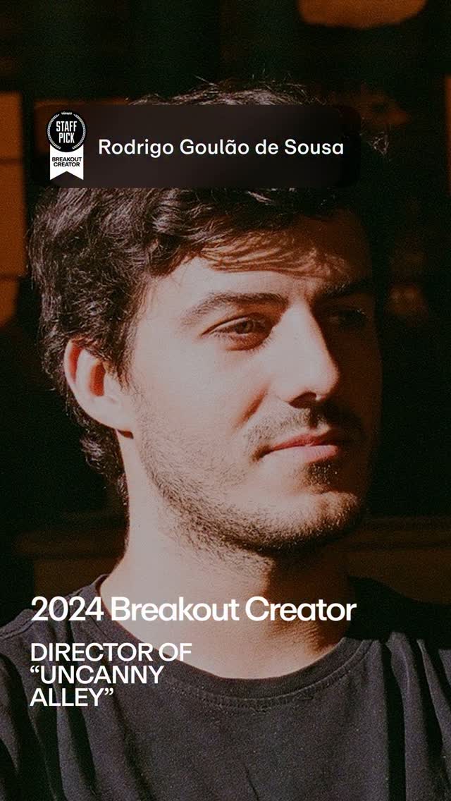 Instagram post by @rodrigo_g_sousa for Vimeo. Caption reads: Our 2024 Best of the Year Breakout Creators....