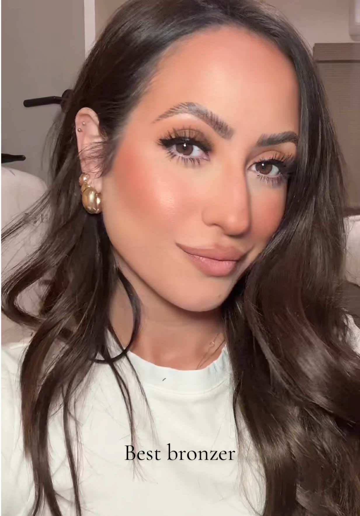 TikTok post by @valeriemmarie_ for DIBS Beauty. Caption reads: Best bronzer and blush duo using @DIBSBEAUTY  #fyp....