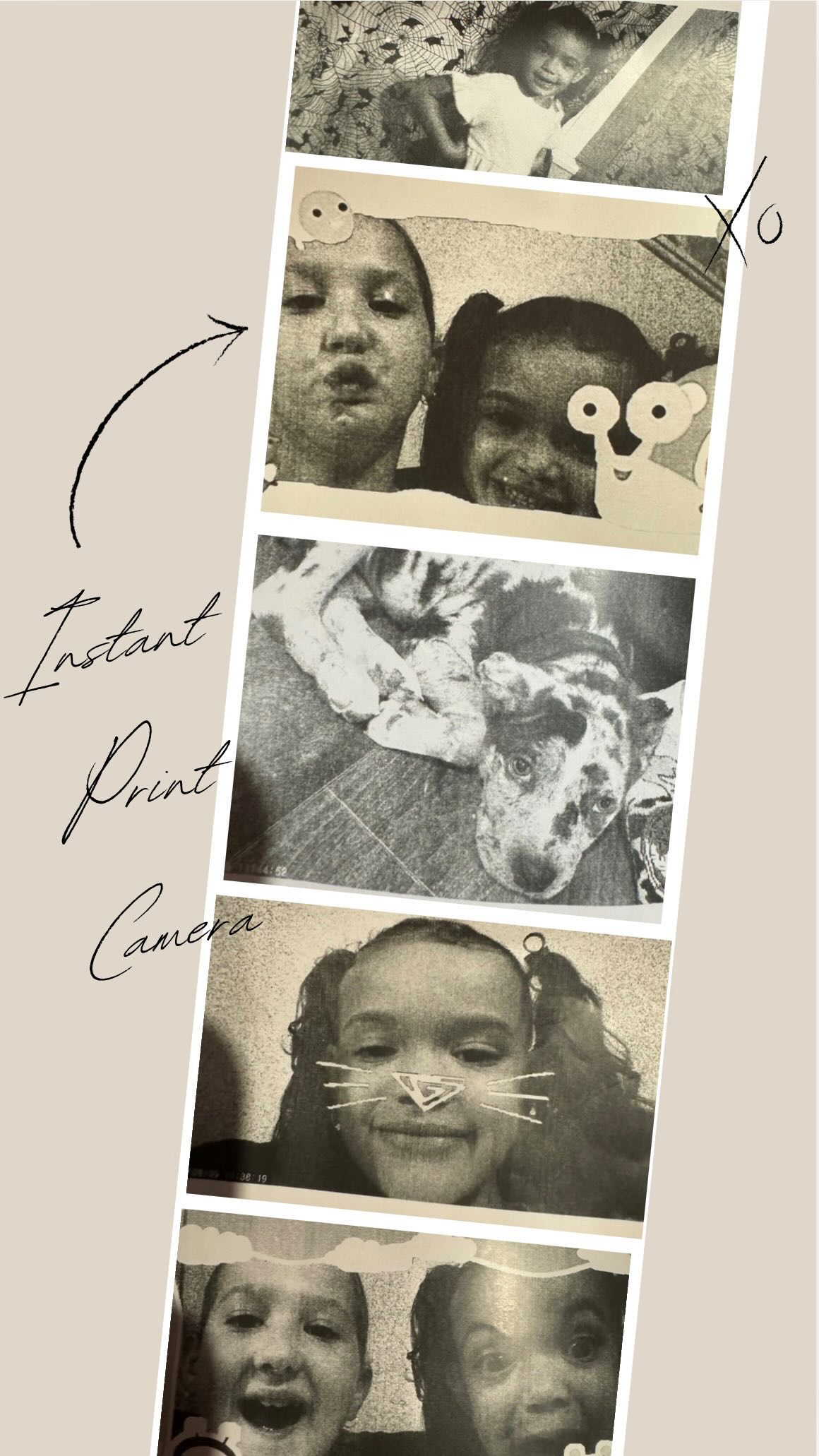 Instagram post by @thedreamyjfamily for HelloBaby. Caption reads: Introducing, Instant Print Camera from....